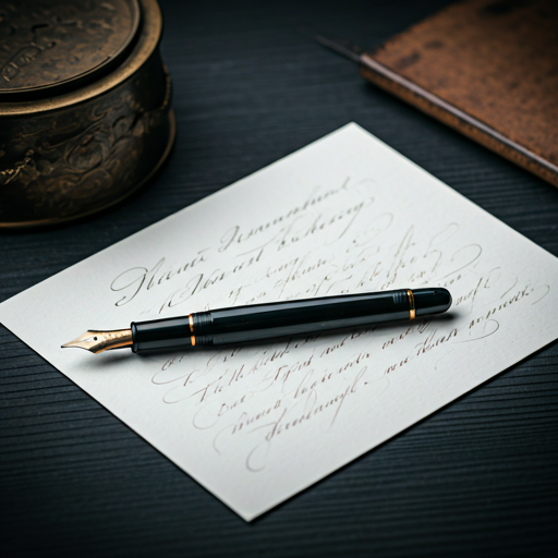 Fountain pen on paper
