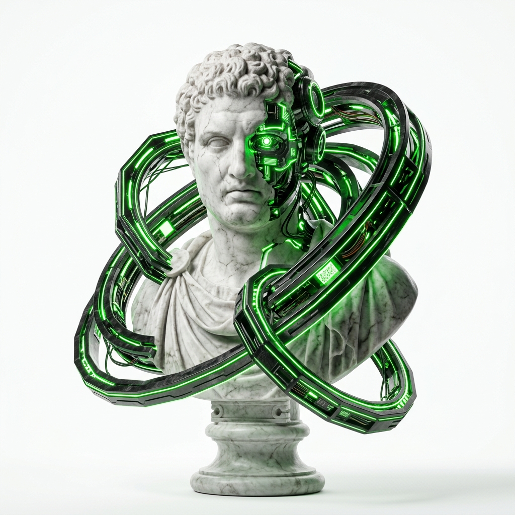 cybernetic statue